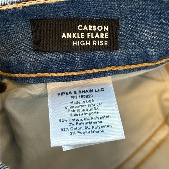 Veronica Beard Carson High-Rise Ankle Flare Denim JeansMystic Blue Wash27